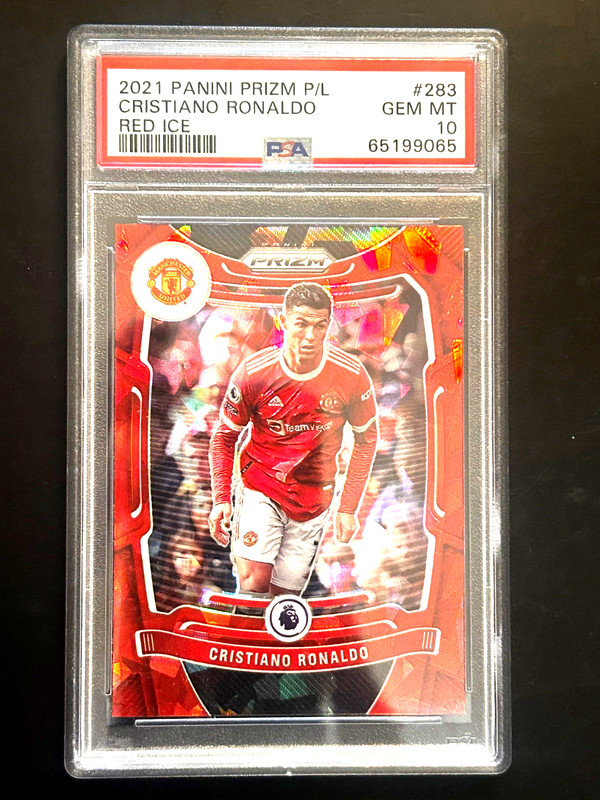 2021 Panini Prizm Premier League Cristiano Ronaldo #283 Red Ice Prizm PSA 10!!!