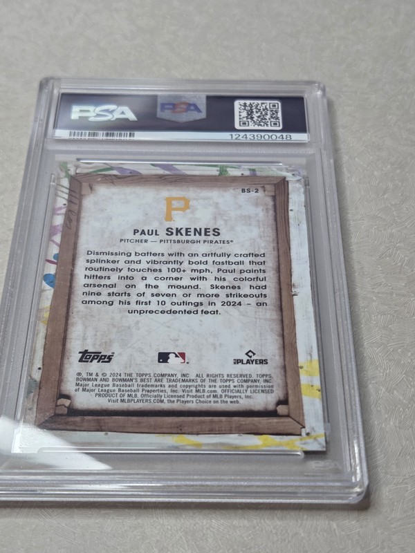 2024 Bowmans Best Showpieces Paul Skenes # BS-2 PSA 9 Pirates view 2