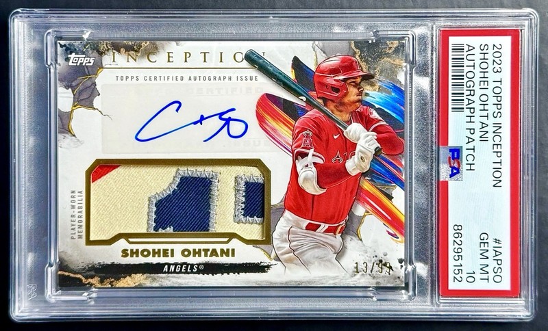 2023 Topps Inception SHOHEI OHTANI #13/99 Patch Auto PSA 10 Gem Mint NASTY PATCH