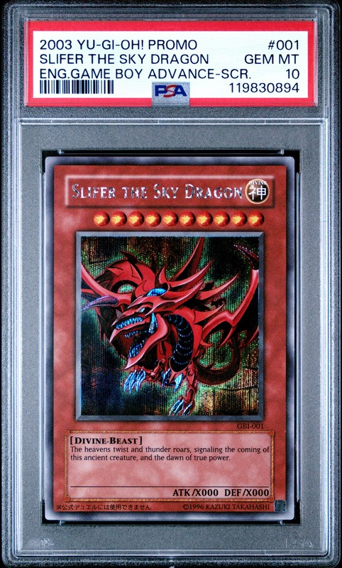 Slifer The Sky Dragon GBI-001 Secret Rare Promo Yugioh PSA 10 *894