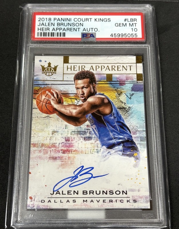 JALEN BRUNSON 2018-19 COURT KINGS HEIR APPARENT ROOKIE AUTO /99 PSA 10 Q2011