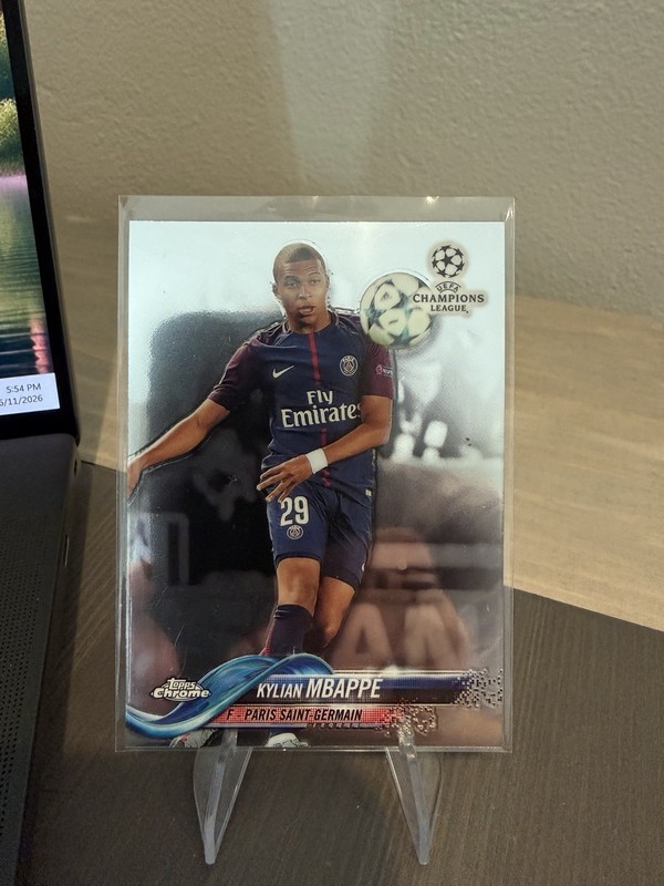 Kylian Mbappe 2017-18 Topps Chrome UEFA Champions League Rookie France #41 RC