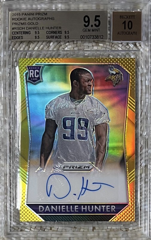 2015 PANINI PRIZM GOLD AUTO /10 DANIELLE HUNTER RC BGS 9.5/10 POP 1 TRUE GEM