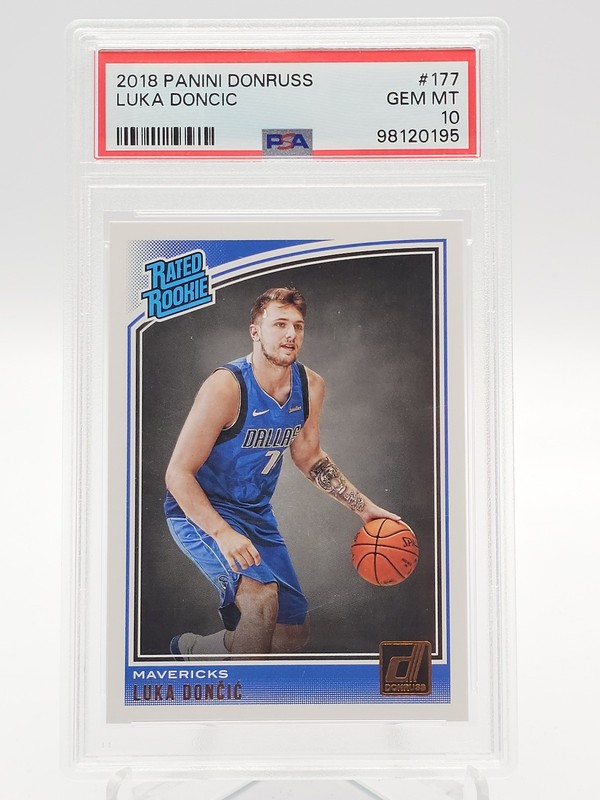 LUKA DONCIC 2018-19 DONRUSS RATED ROOKIE #177 MAVERICKS PSA 10 GEM MT Q1969