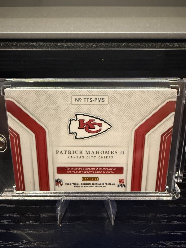 2024 Panini National Treasures /99 Patrick Mahomes II Tremendous Treasures Patch view 2