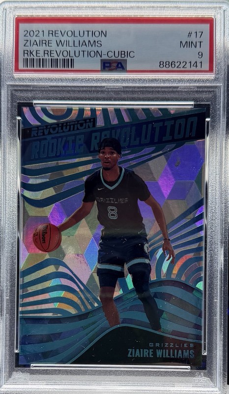 2021-22 Panini Revolution Ziaire Williams Rookie Cubic RC #/50 Grizzlies PSA 9