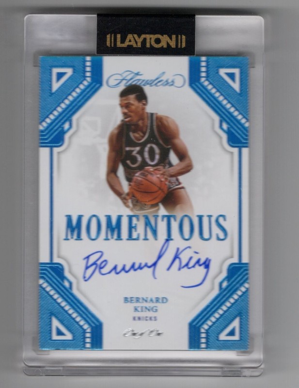 2022-23 PANINI FLAWLESS MOMENTOUS AUTO PLATINUM ONE OF ONE BERNARD KING 1/1