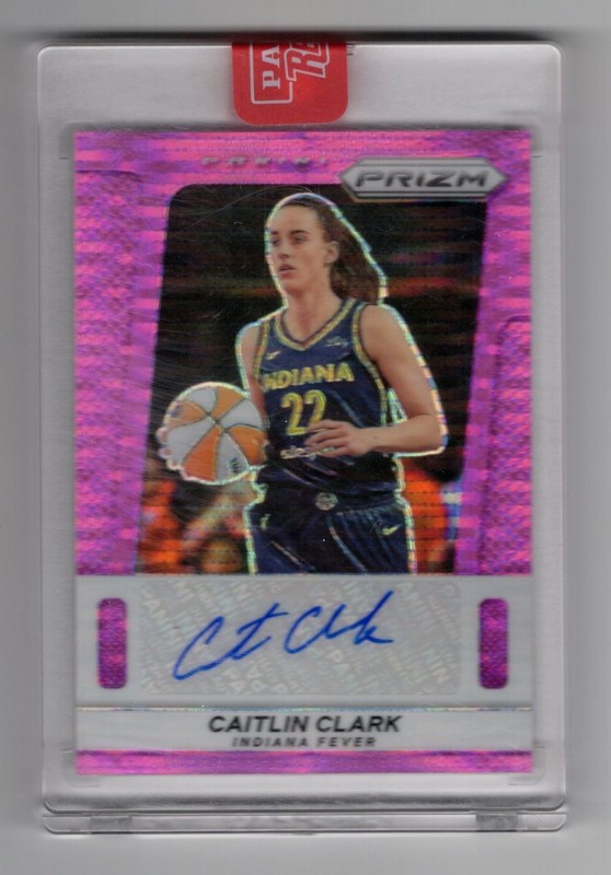 2025 PANINI WNBA PRIZM PINK PULSAR AUTO INDIANA FEVER - CAITLIN CLARK 35/35