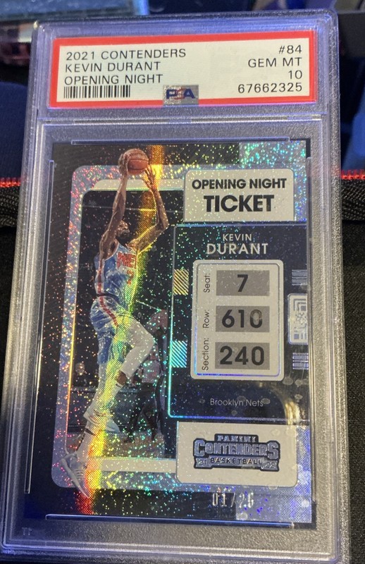 2021-22 Panini Contenders - Kevin Durant #84 Opening Night Ticket PSA 10  1/25