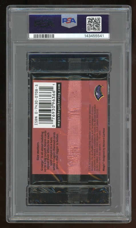 2003 MTG Magic the Gathering Scourge Bladewing The Risen Booster Pack PSA 9 view 2