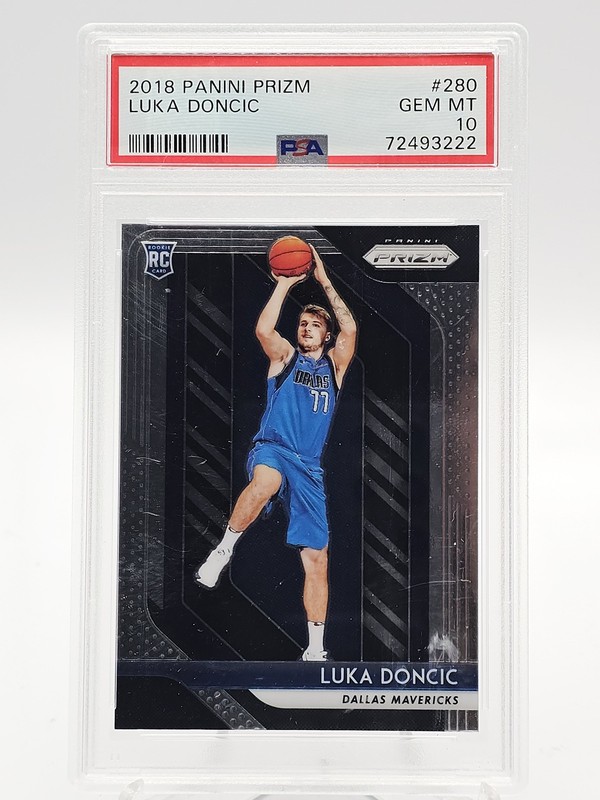 LUKA DONCIC 2018-19 PANINI PRIZM ROOKIE #280 MAVERICKS PSA 10 Q6075