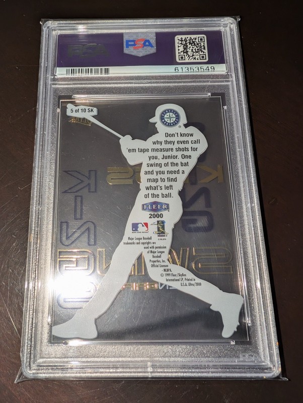 2000 ULTRA SWING KINGS KEN GRIFFEY JR #5 GRADED PSA 10 GEM MINT LOW POP 41 view 2