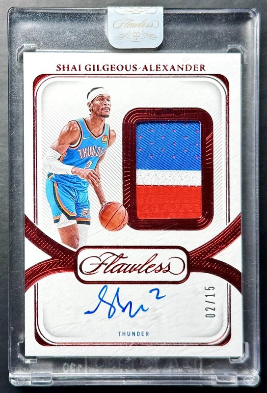 2023-24 Panini Flawless SHAI GILGEOUS-ALEXANDER (Jersey #2/15) Ruby Patch Auto