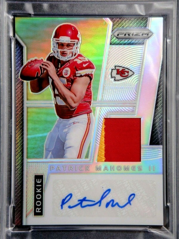 PATRICK MAHOMES 2017 PANINI PRIZM PSA 9 ROOKIE PATCH AUTO 10/99 MINT RPA view 2