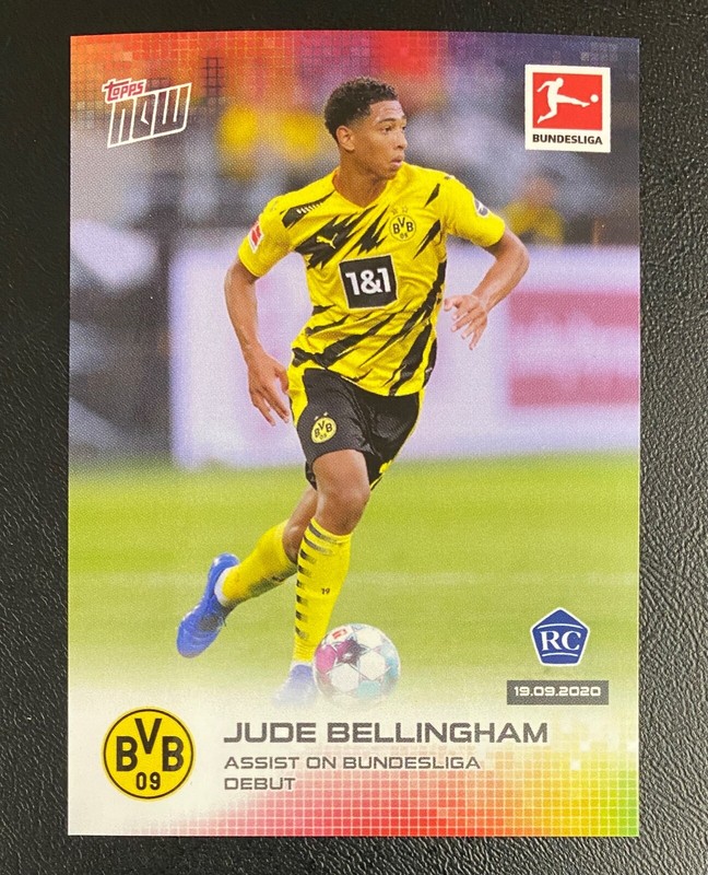 2020 Topps Now Bundesliga RC #4 Jude Bellingham Rookie Card (1st Ever Card) XRC