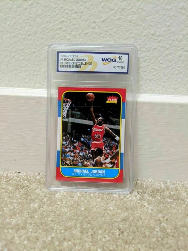MICHAEL JORDAN ROOKIE CARD 1996-97 FLEER DECADE OF EXCELLENCE #4 GEM MINT