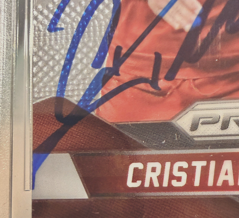 2014 Panini Prizm World Cup Signed Cristiano Ronaldo #161 Portugal Beckett BAS view 2