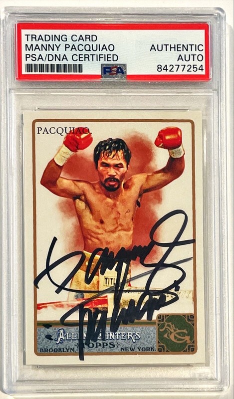 2011 Topps Allen & Ginter Manny Pacquiao Rookie RC Signed Auto Card #262 PSA/DNA