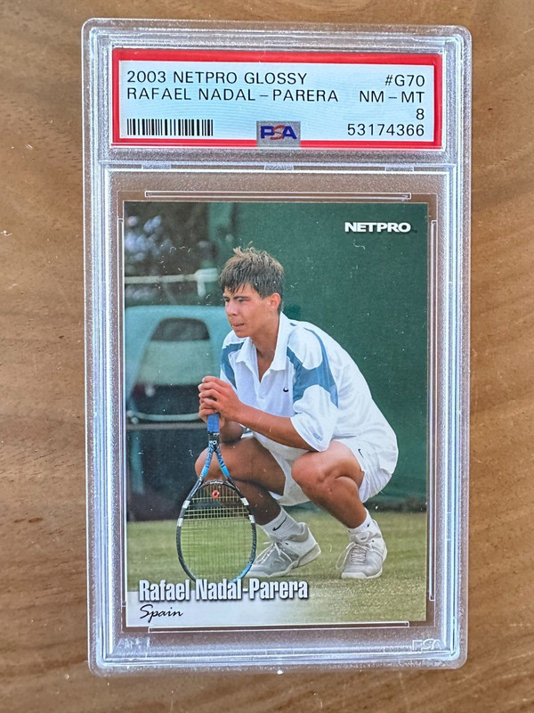 2003 Netpro Glossy Tennis #G70 Rafael Nadal - Parera RC Rookie PSA 8 NM-MT