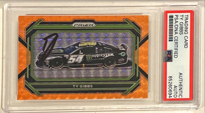 2023 Panini Prizm Ty Gibbs NASCAR Racing Signed Auto Card #99 PSA/DNA