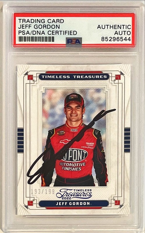 2022 Panini Timeless Treasures Racing Jeff Gordon Signed Auto Card #20 PSA DNA