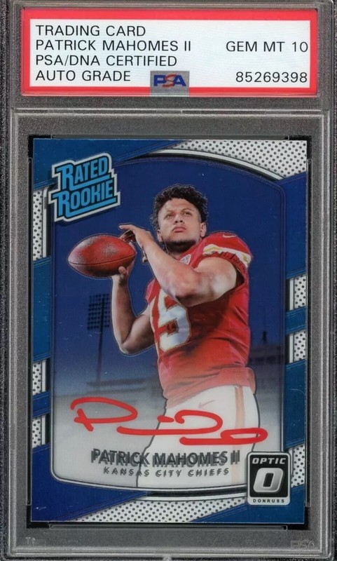 Patrick Mahomes Mystery Pack  - PSA 10 Mahomes Guaranteed + NFL Autos or Rookies