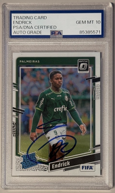 2023-24 Panini Donruss Optic Signed #176 Endrick Rated Rookie PSA GEM MT 10 Auto