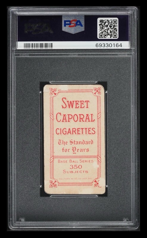 1909-11 T206 Ty Cobb Bat Off Shoulder PSA 1 SWEET CAPORAL  350/30 view 2
