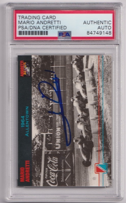 MARIO ANDRETTI 1992 Andretti Racing #23 Signed AUTO Card PSA DNA Certified F1