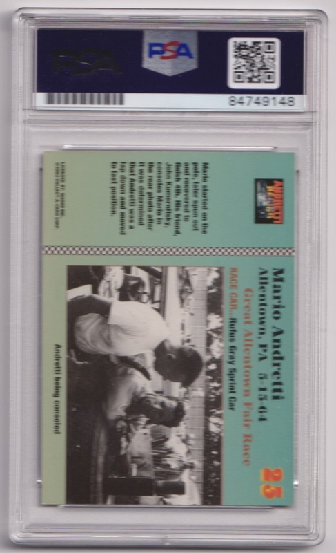 MARIO ANDRETTI 1992 Andretti Racing #23 Signed AUTO Card PSA DNA Certified F1 view 2