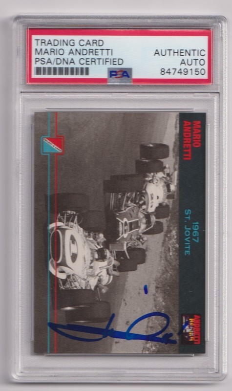 MARIO ANDRETTI 1992 Andretti Racing #19 Signed AUTO Card PSA DNA Certified F1