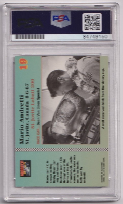 MARIO ANDRETTI 1992 Andretti Racing #19 Signed AUTO Card PSA DNA Certified F1 view 2