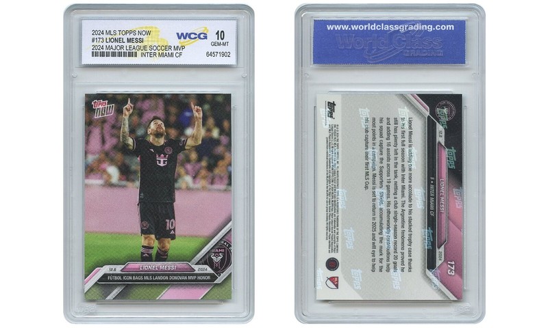 2024 MLS Topps Now LIONEL MESSI Soccer League MVP Card #173 Graded GEM MINT 10 view 2