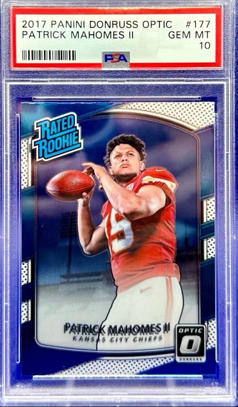 Patrick Mahomes Mystery Pack  - PSA 10 Mahomes Guaranteed + NFL Rooks