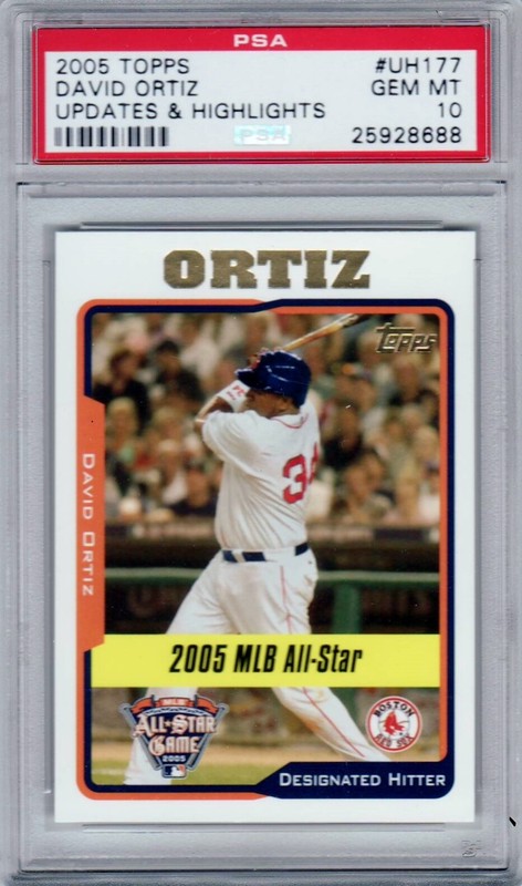 2005 Topps Updates & Highlights - David Ortiz - PSA 10 - #UH177 - RED SOX!