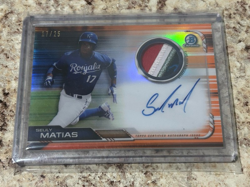 2019 Bowman Chrome Seuly Matias Rookie Auto Jersey Patch # 17 Of 25 Jersey #!