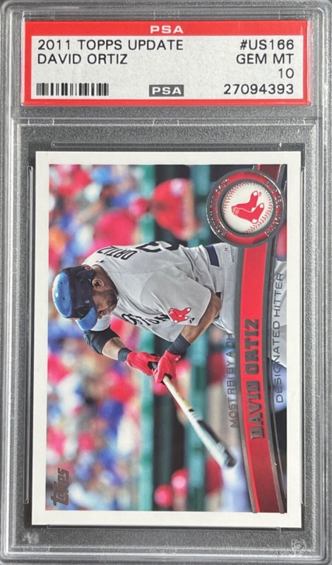 2011 Topps Update Baseball - PSA 10 - David Ortiz - #US166 - Registry - RED SOX view 2