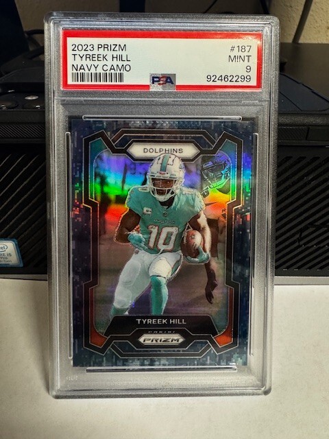 2023 Panini Prizm Tyreek Hill Navy Camo PSA 9 **1st on print** /25
