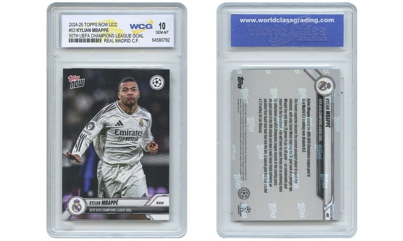 2024-25 Kylian Mbappe  TOPPS NOW UCL Card #108 1st UCL Hat-Trick Real GEM 10