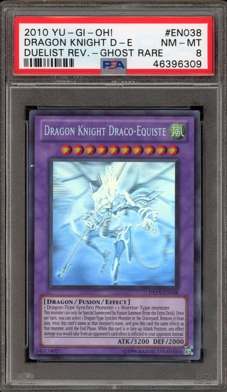 Yu-Gi-Oh! Dragon Knight Draco-Equiste Unlimited Ghost Rare DREV-EN038 PSA 8