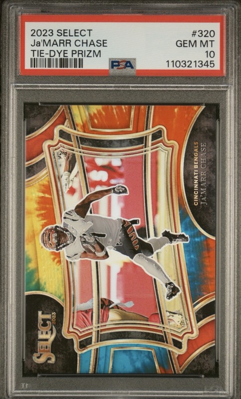 2023 Panini Select #320 Ja’Marr Chase Tie-Dye /25 PSA 10 GEM MT - POP 7! 🔥📈
