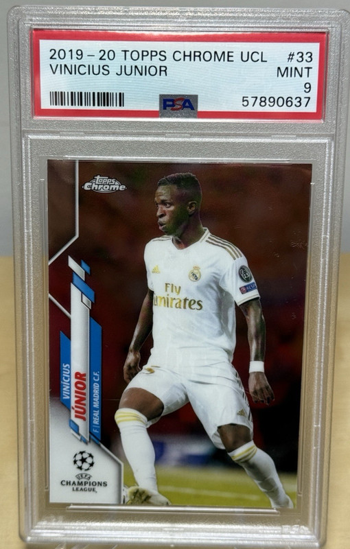 VINICIUS VINI JR * PSA 9 * 2019-20 TOPPS CHROME UCL REAL MADRID BRAZIL CARD #33