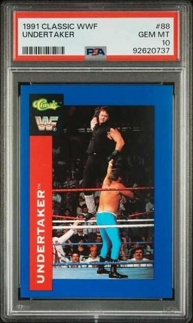 1991 Classic WWF #88 Undertaker Rookie RC PSA 10 Gem Mint (CLEAN SLAB!) WWF
