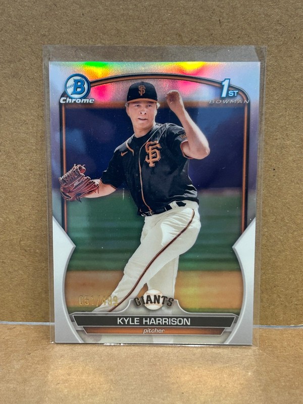 2023 Bowman Chrome Prospects Kyle Harrison #BCP-93 Refractor /499 Brewers