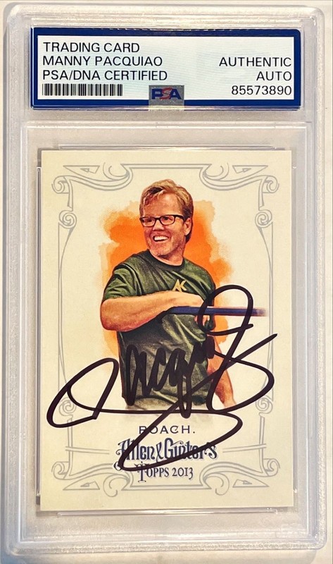 2013 Topps Allen & Ginter Manny Pacquiao Signed Auto Card #219 PSA DNA Slabbed