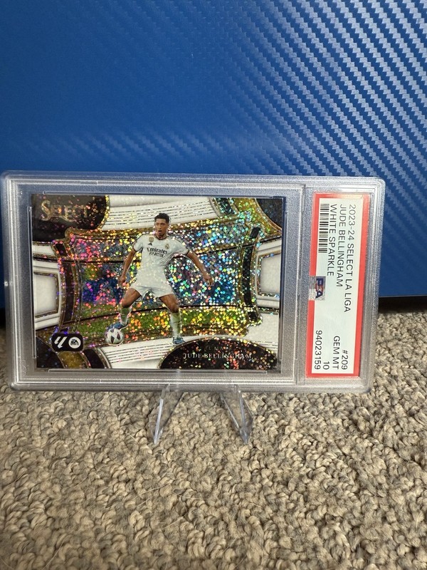 2023-24 Panini Select La Liga Jude Bellingham White Sparkle #209 PSA 10