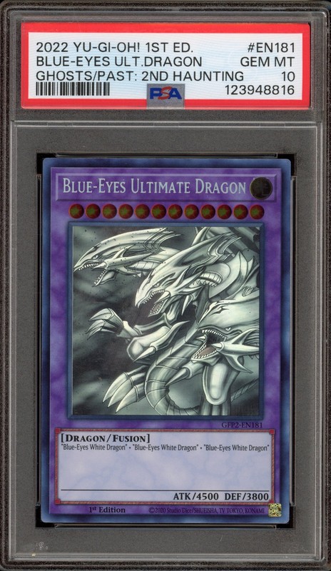 Yu-Gi-Oh! Blue-Eyes Ultimate Dragon Ghost/Pasts 2 1st Ed Ghost GFP2-EN181 PSA 10
