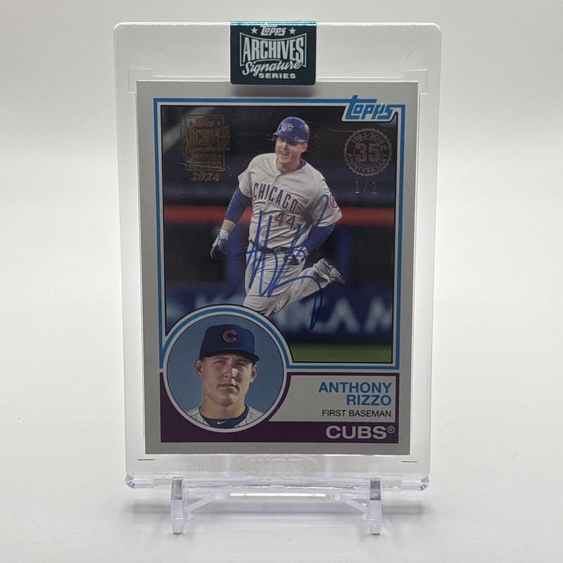 2024 Topps Archives Signature Series Anthony Rizzo #83-54 on card auto 1/1