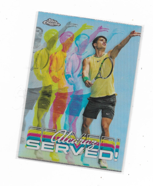 2024 Topps Chrome Tennis Carlos Alcaraz Captured Refractor----Lot Of 5