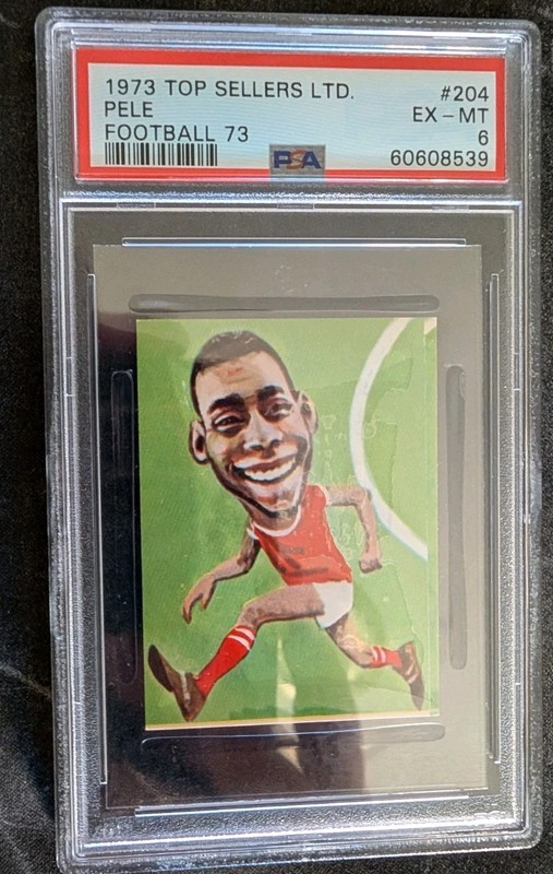 1973 Top Sellers LTD #204 Pele PSA 6 Football 73 Low Pop 11 Higher Sharp Clean